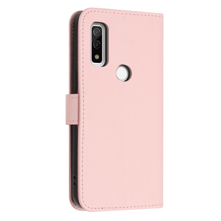 For Fujitsu Arrows WE F-51B Glitter Butterfly Zipper Vegan Leather Phone Case with Wrist Strap