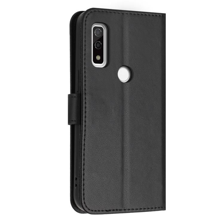 For Fujitsu Arrows WE F-51B Glitter Butterfly Zipper Vegan Leather Phone Case with Wrist Strap