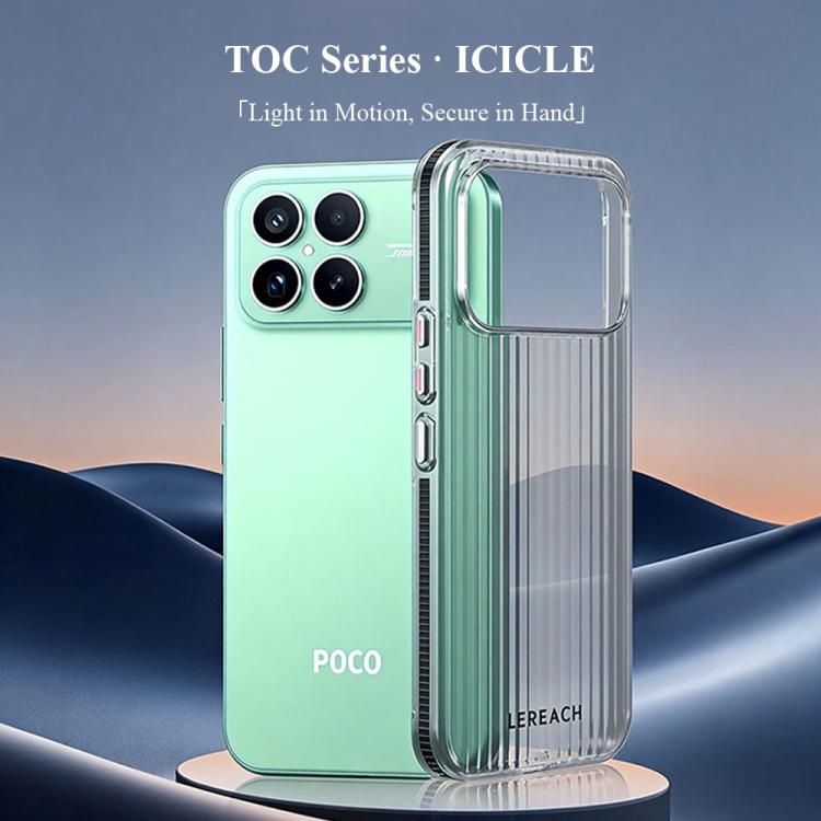 For Redmi K90 / Poco F8 Pro 5G LeReach TOC Icicle Series Ice Mist Double-Sided Non-Slip Phone Case