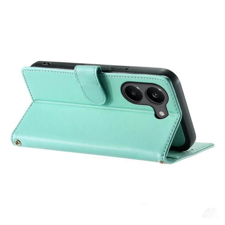 For Xiaomi Poco X8 Pro 5G / Redmi Turbo 5 5G Cute Cats Magnetic Closure Vegan Leather Phone Case with Strap