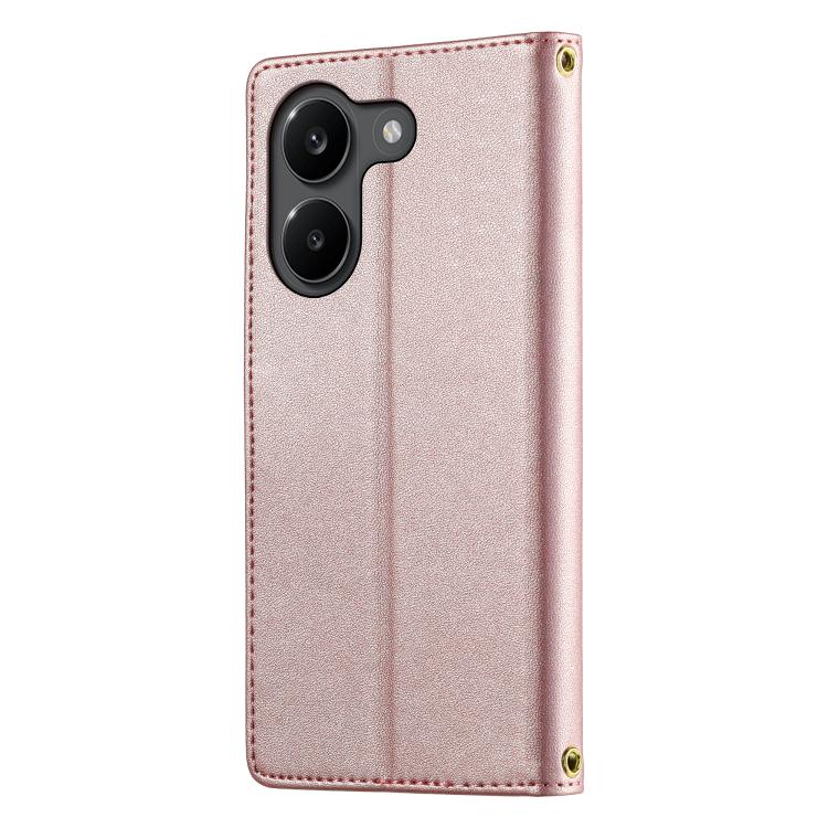 For Xiaomi Poco X8 Pro 5G / Redmi Turbo 5 5G Cute Cats Magnetic Closure Vegan Leather Phone Case with Strap