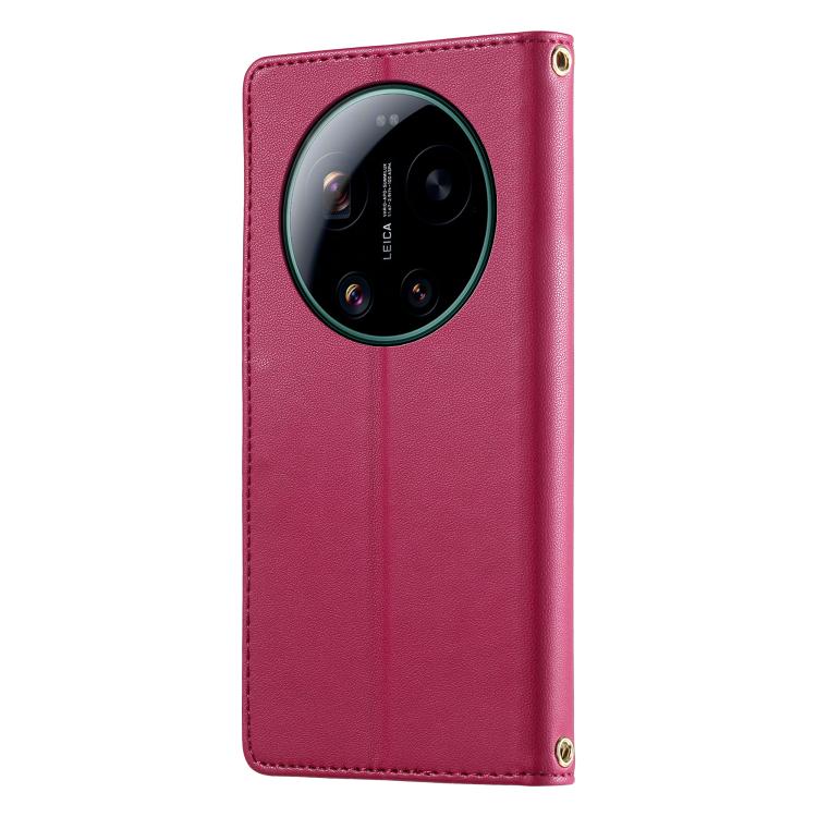 For Xiaomi 17 Ultra Cute Cats Magnetic Closure Vegan Leather Phone Case with Strap