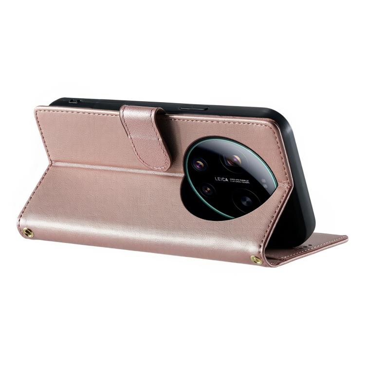 For Xiaomi 17 Ultra Cute Cats Magnetic Closure Vegan Leather Phone Case with Strap