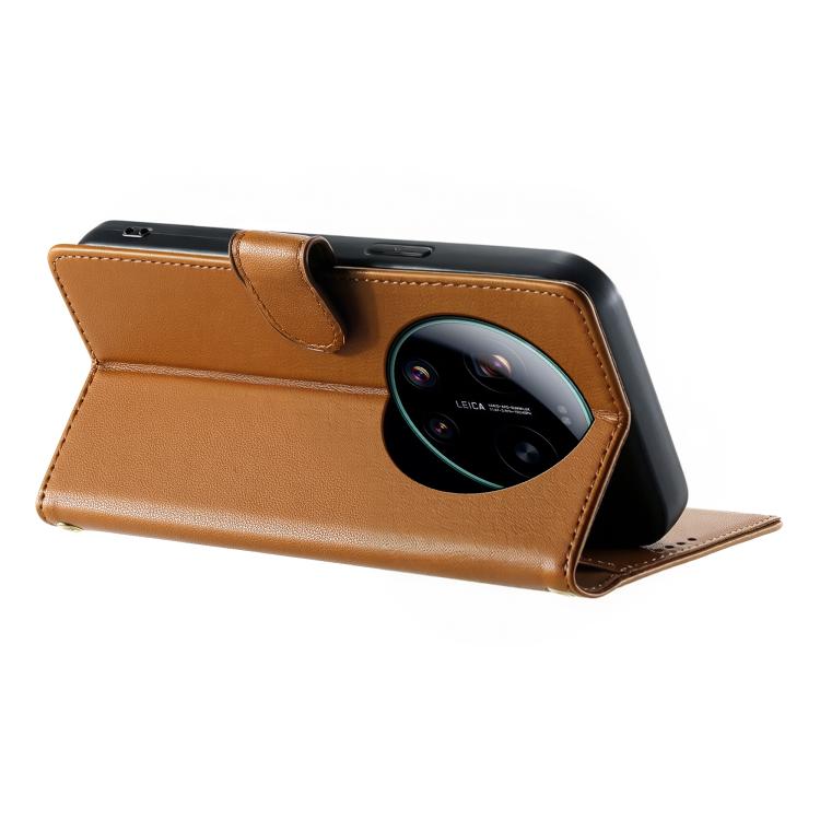For Xiaomi 17 Ultra Cute Cats Magnetic Closure Vegan Leather Phone Case with Strap