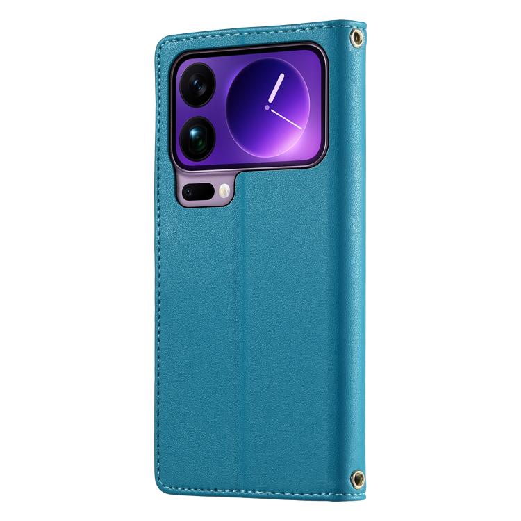 For Xiaomi 17 Pro Max Cute Cats Magnetic Closure Vegan Leather Phone Case with Strap