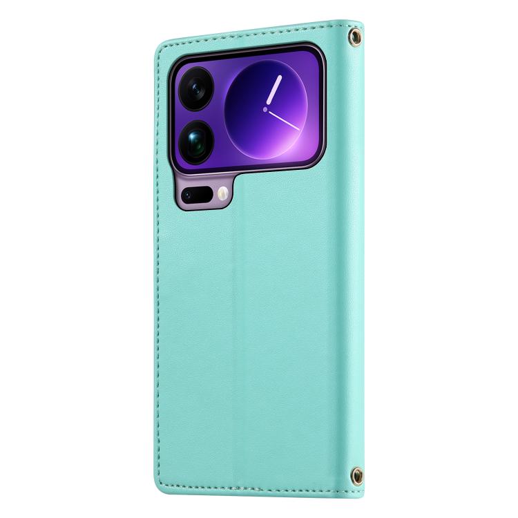 For Xiaomi 17 Pro Max Cute Cats Magnetic Closure Vegan Leather Phone Case with Strap