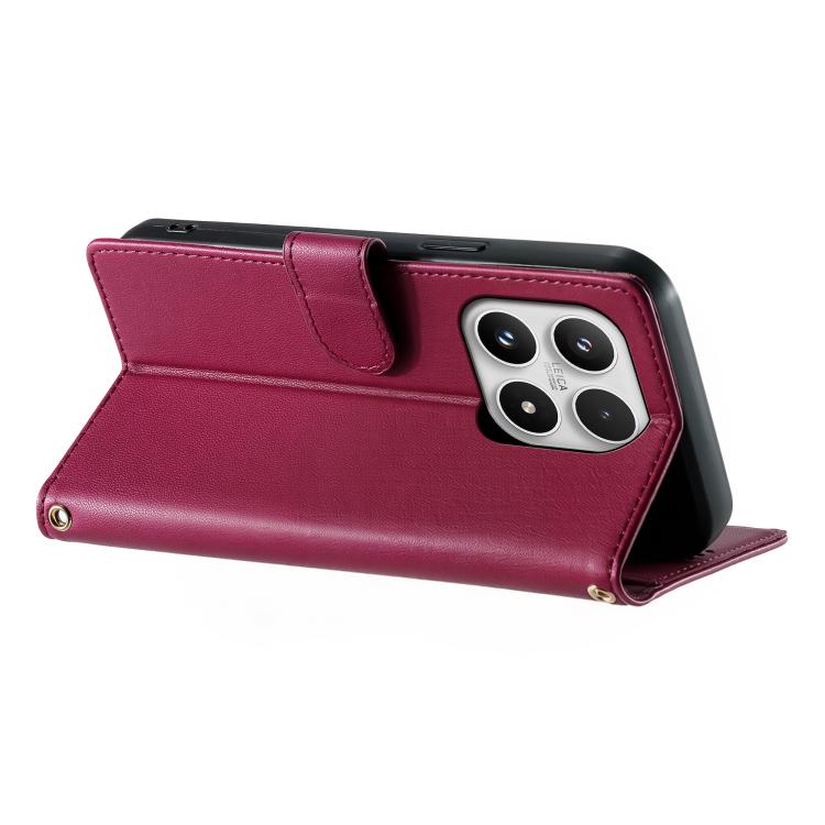 For Xiaomi 17 Cute Cats Magnetic Closure Vegan Leather Phone Case with Strap