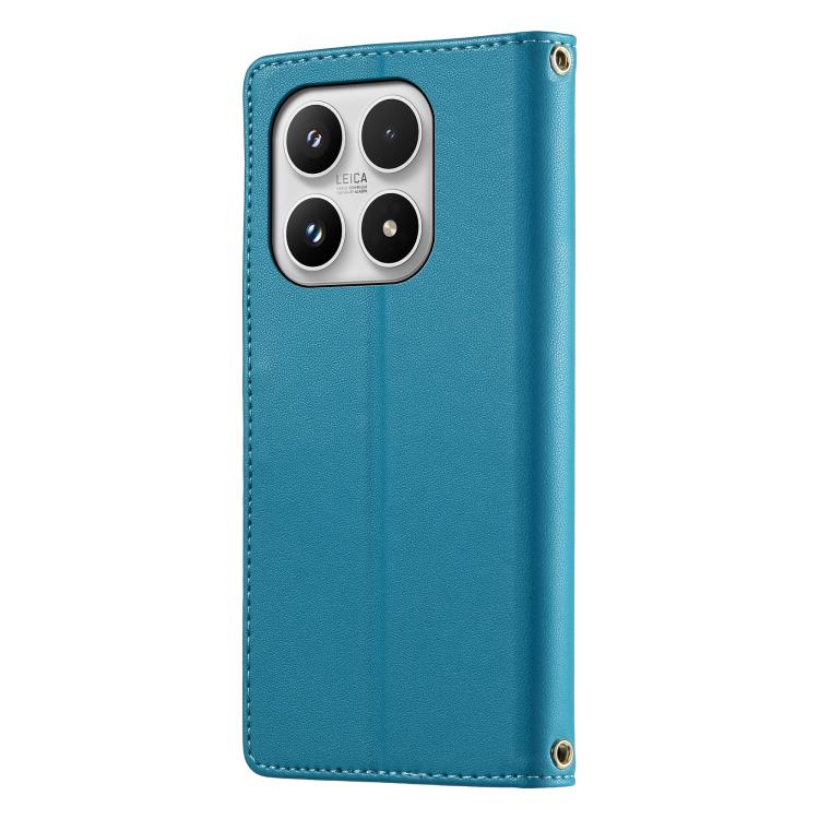 For Xiaomi 17 Cute Cats Magnetic Closure Vegan Leather Phone Case with Strap