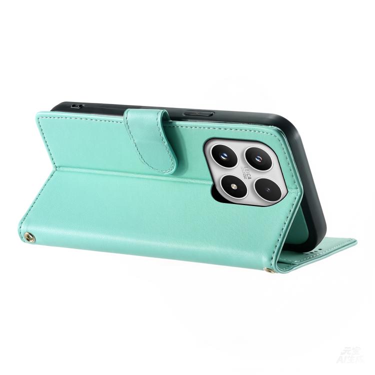 For Xiaomi 17 Cute Cats Magnetic Closure Vegan Leather Phone Case with Strap