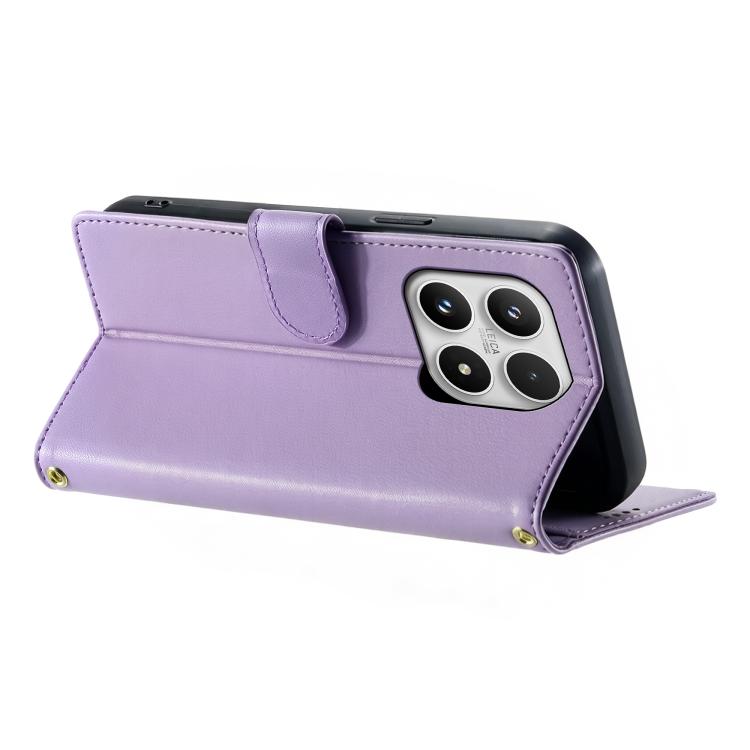 For Xiaomi 17 Cute Cats Magnetic Closure Vegan Leather Phone Case with Strap