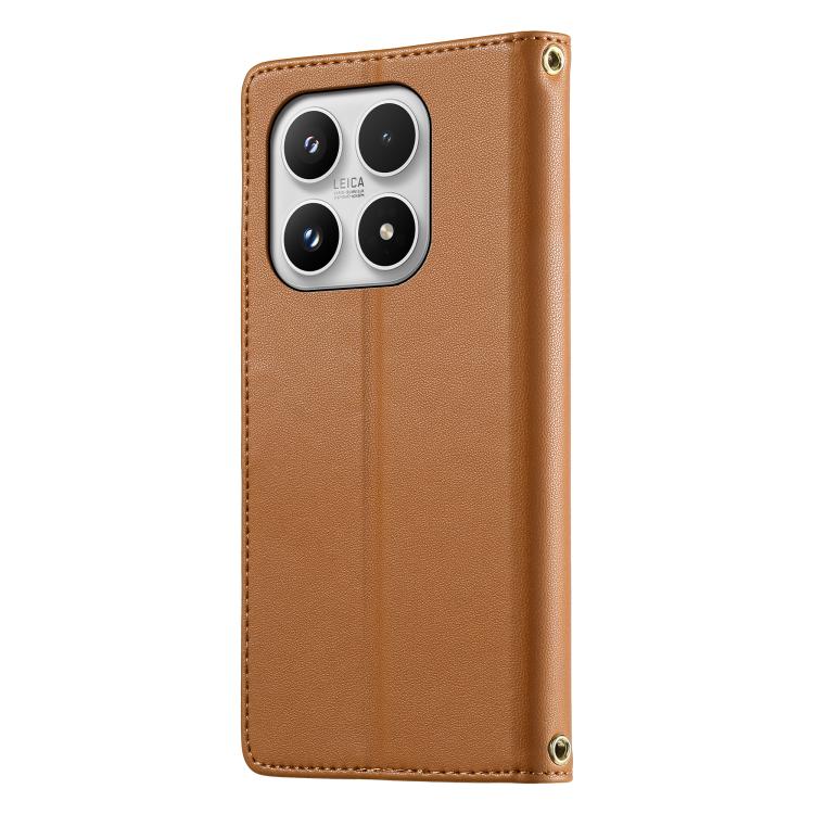 For Xiaomi 17 Cute Cats Magnetic Closure Vegan Leather Phone Case with Strap