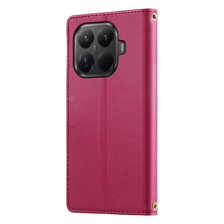 For Xiaomi 15T Pro 5G Cute Cats Magnetic Closure Vegan Leather Phone Case with Strap