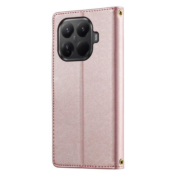 For Xiaomi 15T Pro 5G Cute Cats Magnetic Closure Vegan Leather Phone Case with Strap