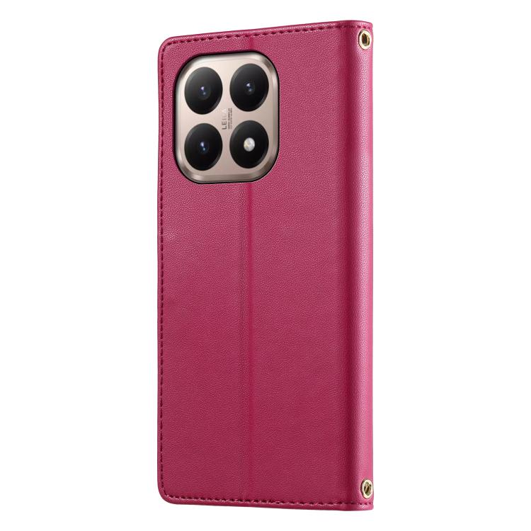For Xiaomi 15T 5G Cute Cats Magnetic Closure Vegan Leather Phone Case with Strap