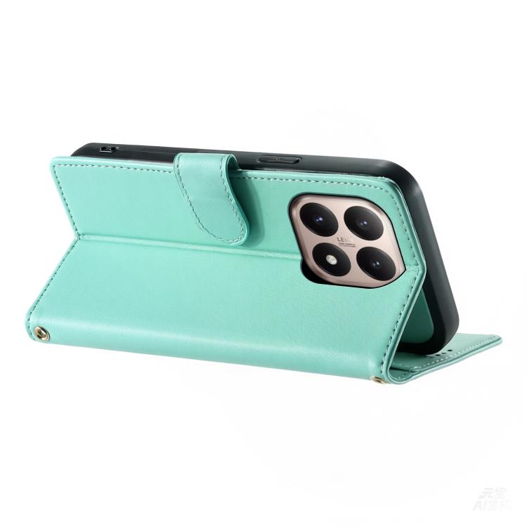 For Xiaomi 15T 5G Cute Cats Magnetic Closure Vegan Leather Phone Case with Strap
