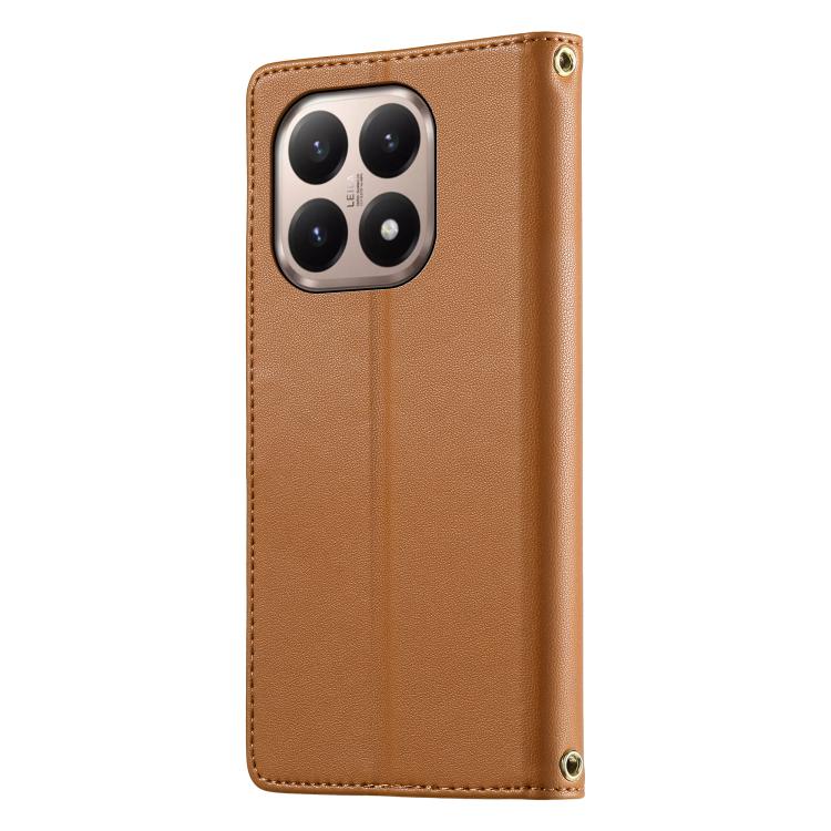 For Xiaomi 15T 5G Cute Cats Magnetic Closure Vegan Leather Phone Case with Strap