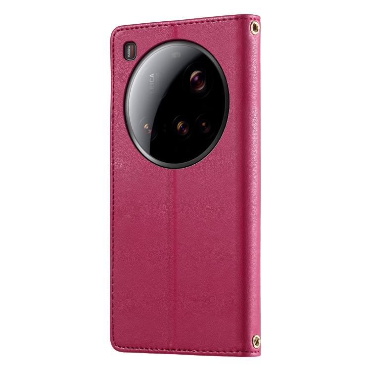 For Xiaomi 15 Ultra Cute Cats Magnetic Closure Vegan Leather Phone Case with Strap