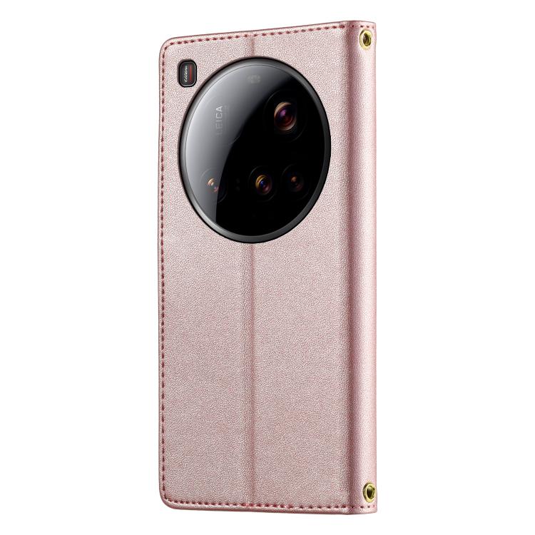 For Xiaomi 15 Ultra Cute Cats Magnetic Closure Vegan Leather Phone Case with Strap