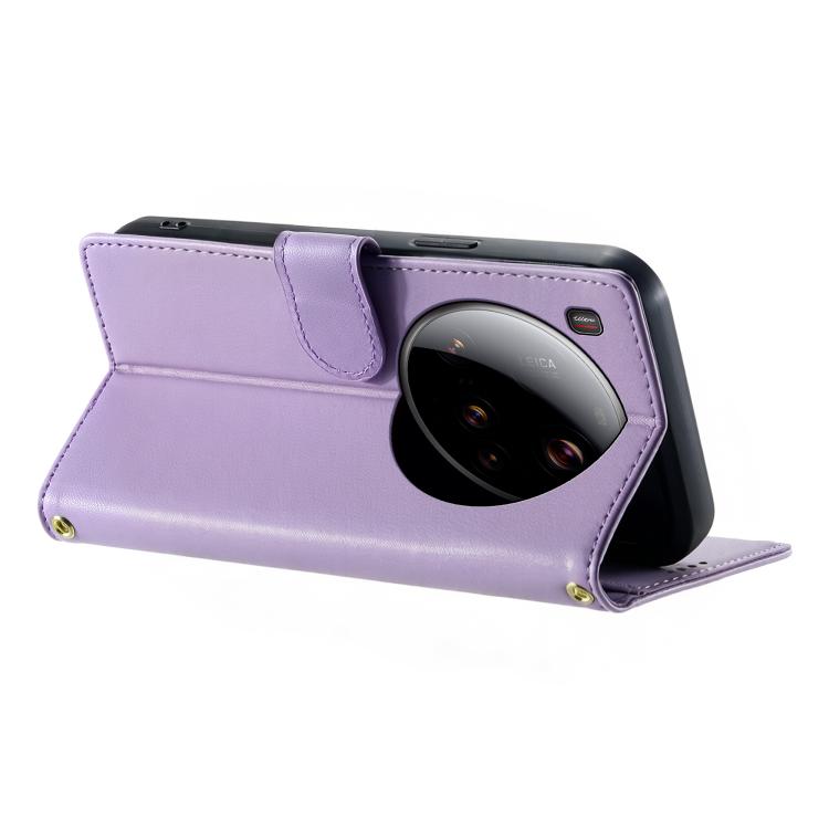 For Xiaomi 15 Ultra Cute Cats Magnetic Closure Vegan Leather Phone Case with Strap