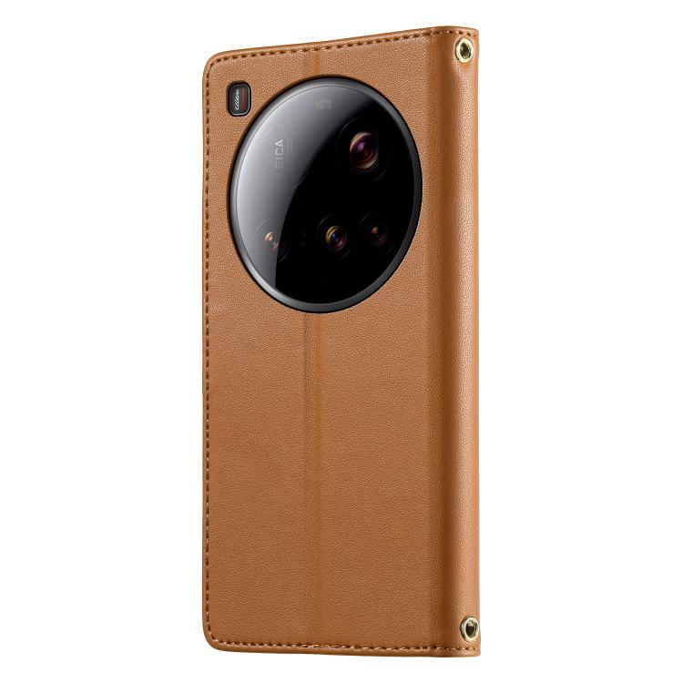 For Xiaomi 15 Ultra Cute Cats Magnetic Closure Vegan Leather Phone Case with Strap