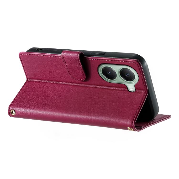 For Xiaomi Poco X7 Pro / Redmi Turbo 4 Cute Cats Magnetic Closure Vegan Leather Phone Case with Strap