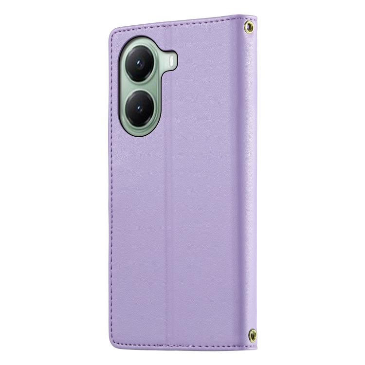 For Xiaomi Poco X7 Pro / Redmi Turbo 4 Cute Cats Magnetic Closure Vegan Leather Phone Case with Strap