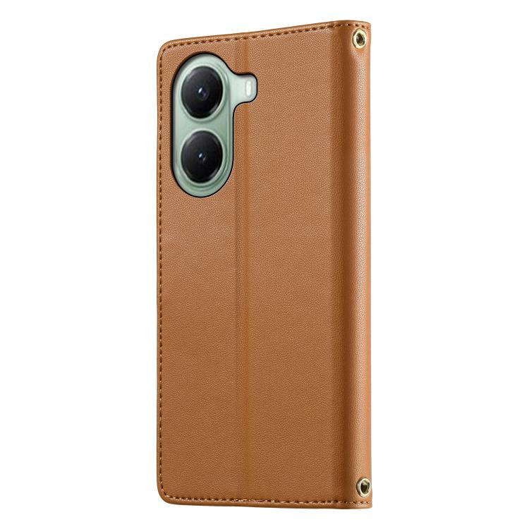 For Xiaomi Poco X7 Pro / Redmi Turbo 4 Cute Cats Magnetic Closure Vegan Leather Phone Case with Strap