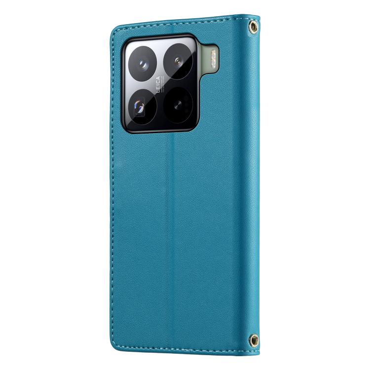 For Xiaomi 15 Pro Cute Cats Magnetic Closure Vegan Leather Phone Case with Strap