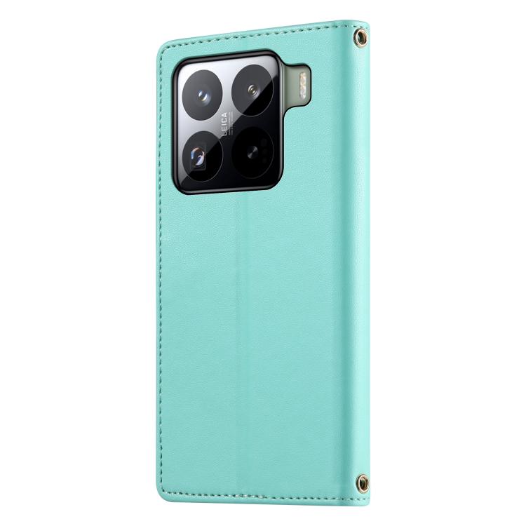 For Xiaomi 15 Pro Cute Cats Magnetic Closure Vegan Leather Phone Case with Strap