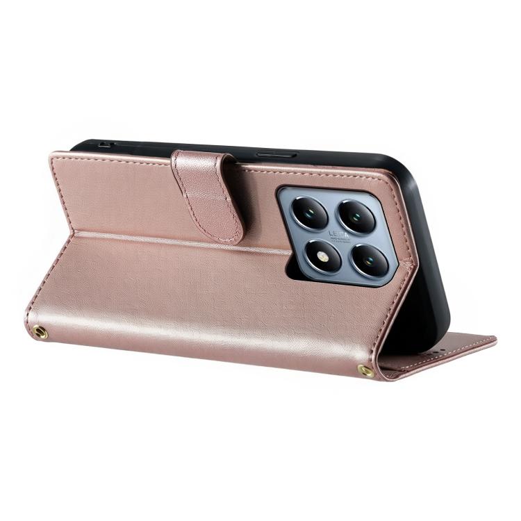 For Xiaomi 14T Pro Cute Cats Magnetic Closure Vegan Leather Phone Case with Strap