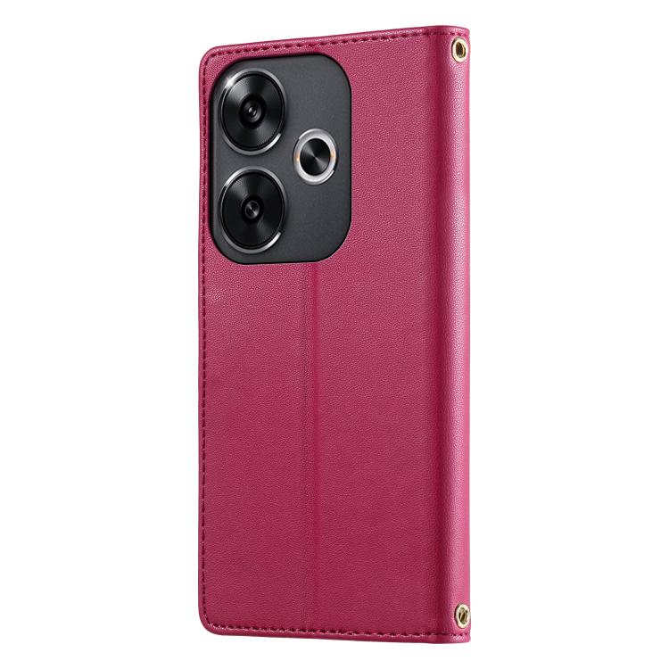 For Xiaomi Poco F6 / Redmi Turbo 3 Cute Cats Magnetic Closure Vegan Leather Phone Case with Strap
