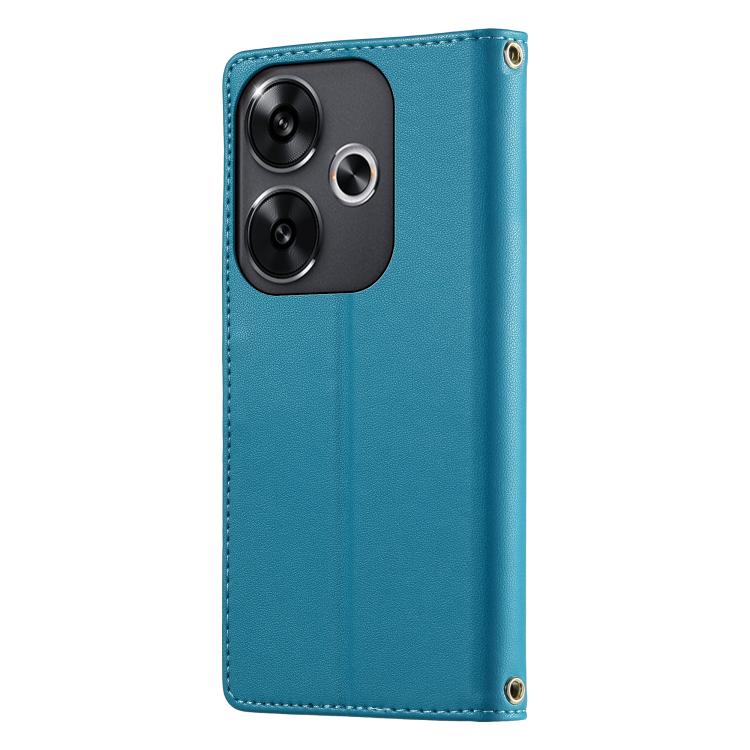 For Xiaomi Poco F6 / Redmi Turbo 3 Cute Cats Magnetic Closure Vegan Leather Phone Case with Strap