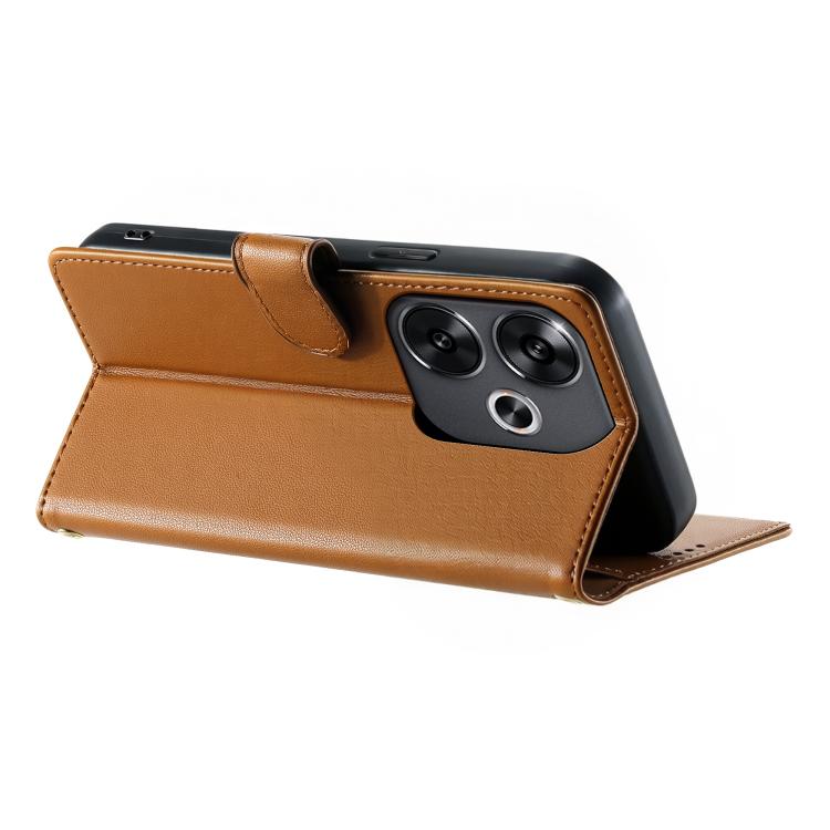 For Xiaomi Poco F6 / Redmi Turbo 3 Cute Cats Magnetic Closure Vegan Leather Phone Case with Strap
