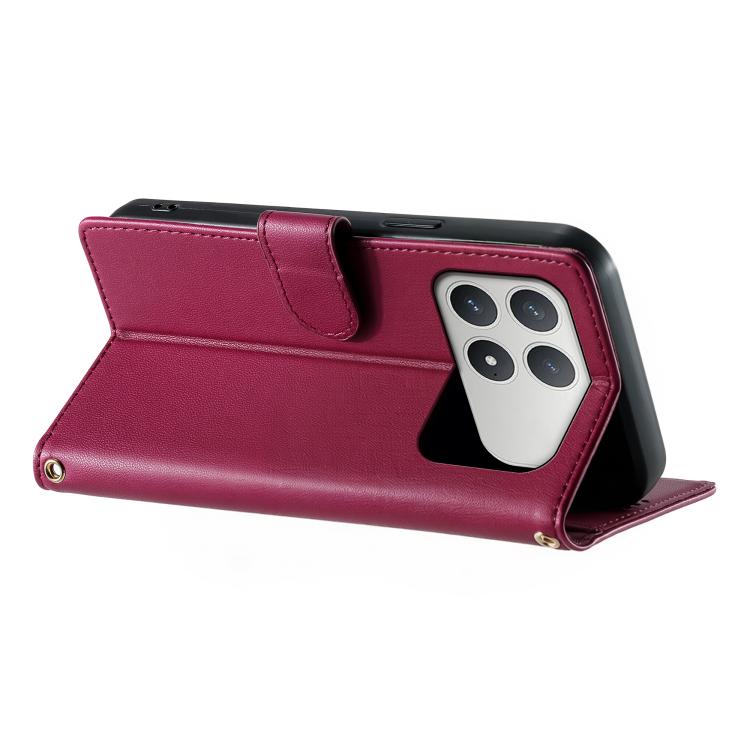 For Xiaomi Poco F8 Pro / Redmi K90 Cute Cats Magnetic Closure Vegan Leather Phone Case with Strap