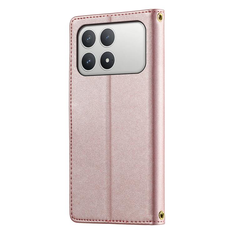 For Xiaomi Poco F8 Pro / Redmi K90 Cute Cats Magnetic Closure Vegan Leather Phone Case with Strap
