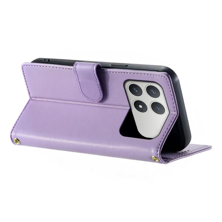 For Xiaomi Poco F8 Pro / Redmi K90 Cute Cats Magnetic Closure Vegan Leather Phone Case with Strap