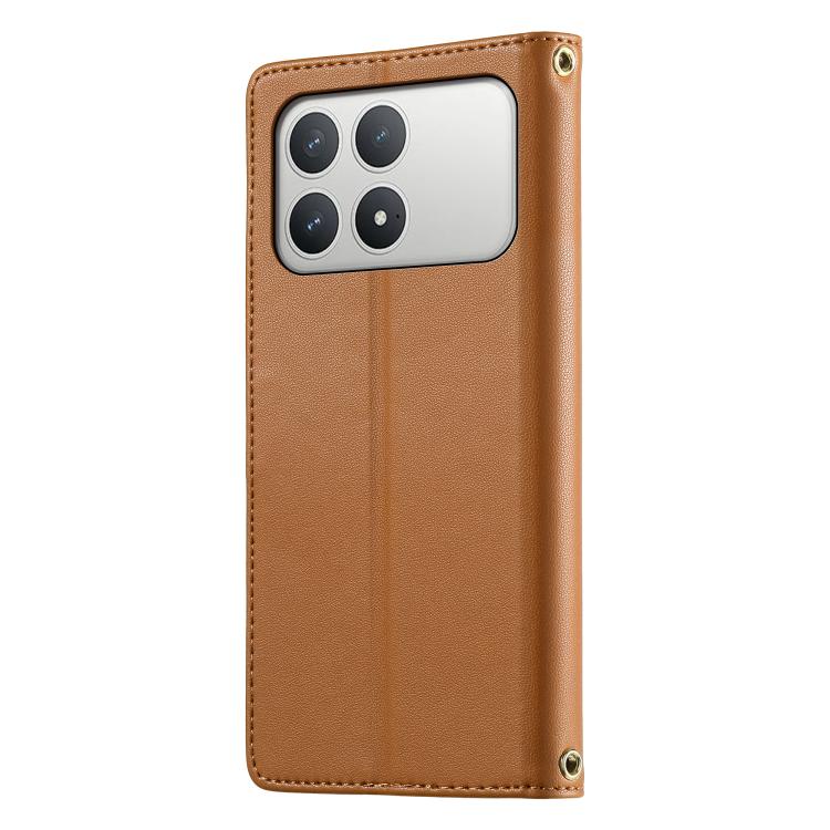 For Xiaomi Poco F8 Pro / Redmi K90 Cute Cats Magnetic Closure Vegan Leather Phone Case with Strap