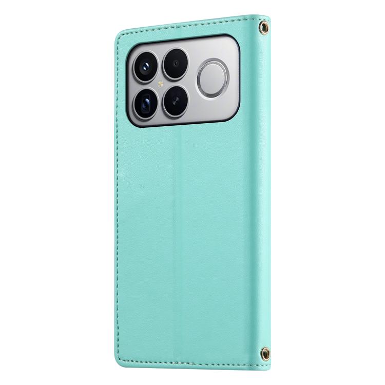 For Xiaomi Poco F8 Ultra / Redmi K90 Pro Max Cute Cats Magnetic Closure Vegan Leather Phone Case with Strap