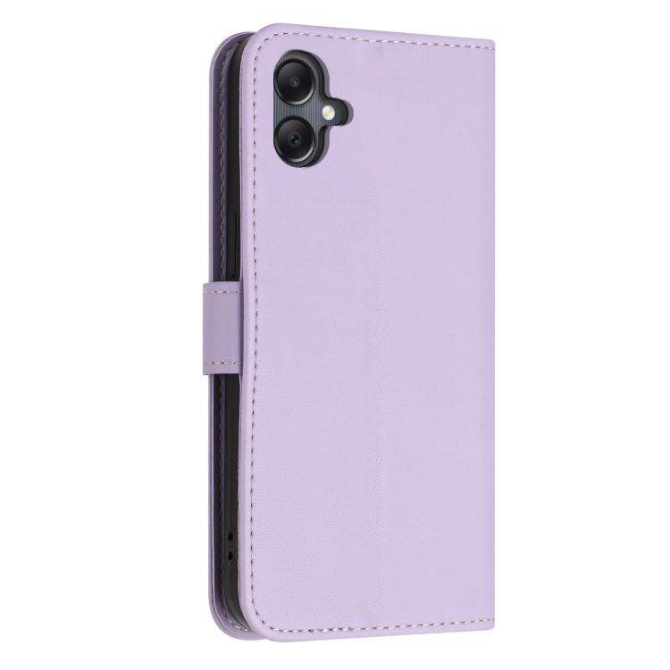 For Galaxy A07 4G / A06 5G / A06 4G Glitter Butterfly Zipper Vegan Leather Phone Case with Wrist Strap
