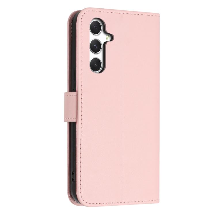 For Galaxy A34 5G Glitter Butterfly Zipper Vegan Leather Phone Case with Wrist Strap