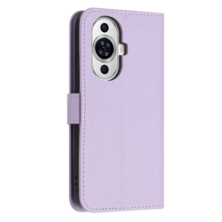 For Huawei nova 11 / 12 Lite / 12s 4G Glitter Butterfly Zipper Vegan Leather Phone Case with Wrist Strap