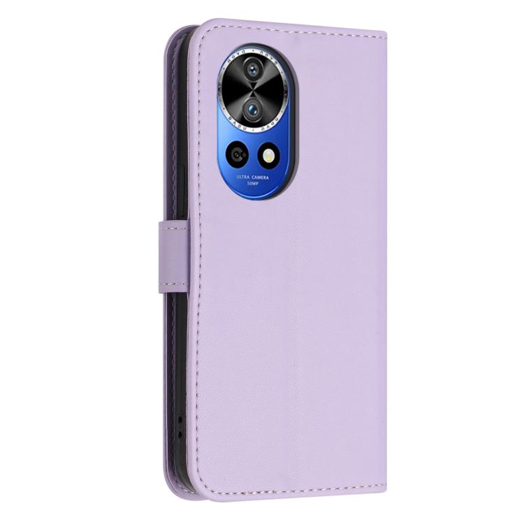 For Huawei nova 12 Pro / 12 Ultra Glitter Butterfly Zipper Vegan Leather Phone Case with Wrist Strap