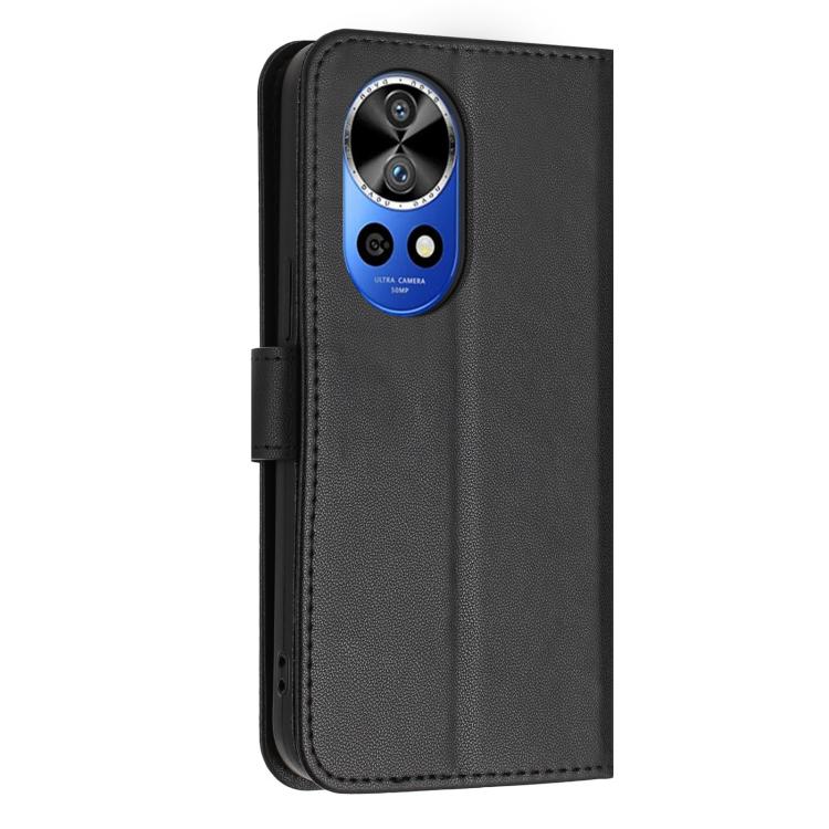 For Huawei nova 12 Pro / 12 Ultra Glitter Butterfly Zipper Vegan Leather Phone Case with Wrist Strap