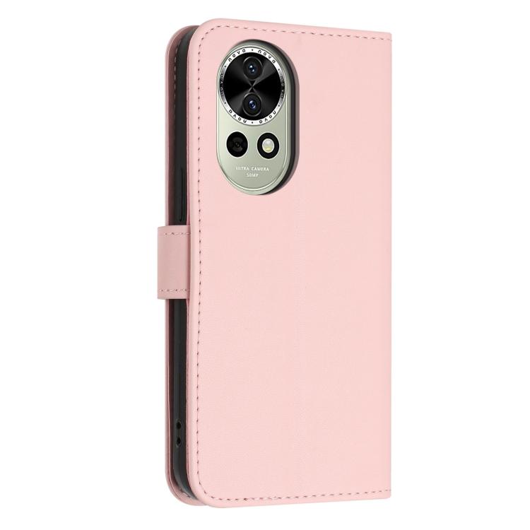 For Huawei nova 12 / 13 5G Glitter Butterfly Zipper Vegan Leather Phone Case with Wrist Strap