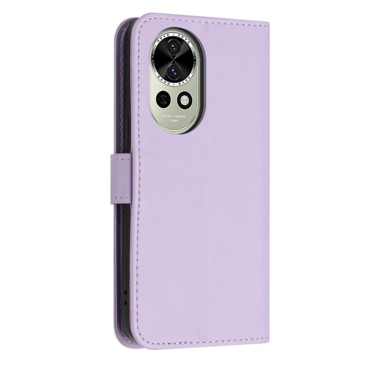 For Huawei nova 12 / 13 5G Glitter Butterfly Zipper Vegan Leather Phone Case with Wrist Strap