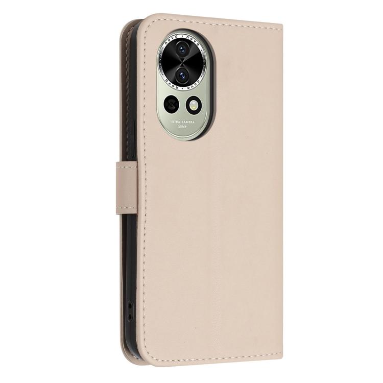 For Huawei nova 12 / 13 5G Glitter Butterfly Zipper Vegan Leather Phone Case with Wrist Strap