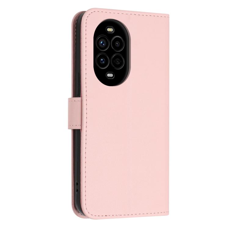 For Huawei nova 13 Pro 5G Glitter Butterfly Zipper Vegan Leather Phone Case with Wrist Strap