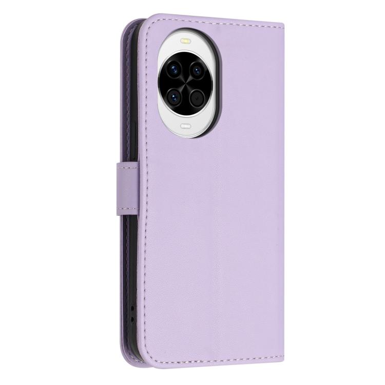 For Huawei nova 14 / 14 Lite 5G Glitter Butterfly Zipper Vegan Leather Phone Case with Wrist Strap
