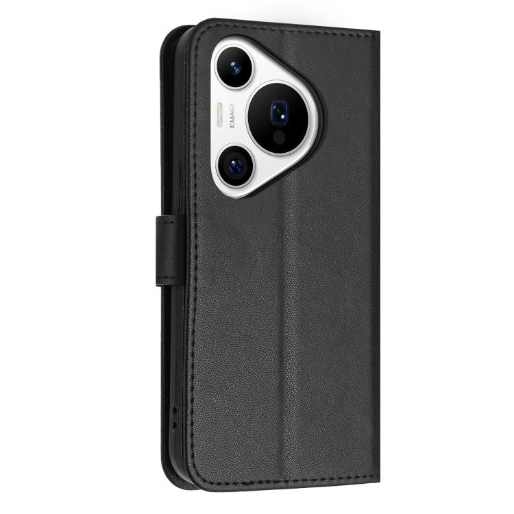 For Huawei Pura 70 Pro / 70 Pro+ Glitter Butterfly Zipper Vegan Leather Phone Case with Wrist Strap