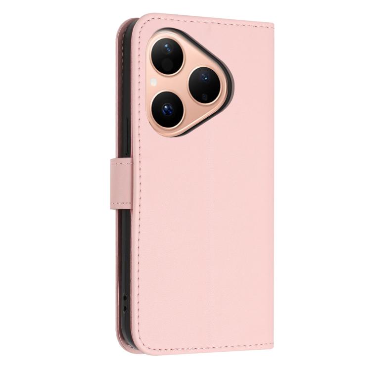 For Huawei Pura 80 5G Glitter Butterfly Zipper Vegan Leather Phone Case with Wrist Strap